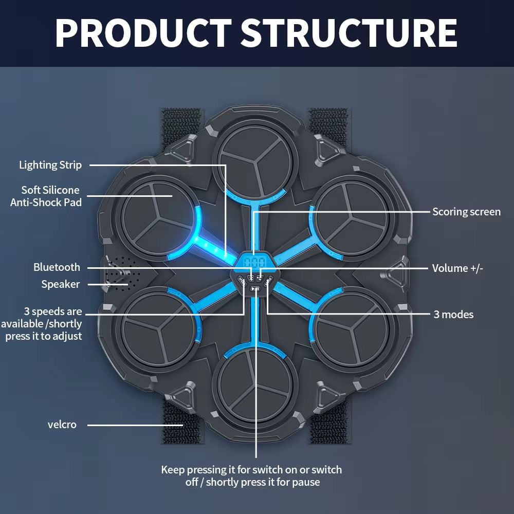 Smart Bluetooth Music Boxing Machine Fighting Fitness Home Boxing Wall Target Boxing Trainer Boxing Accessories Decompression